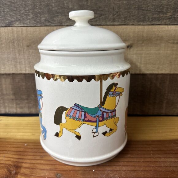 Vintage 1990 Dayton Hudson Carousel Cookie Jar RARE In Box - Picture 1 of 9